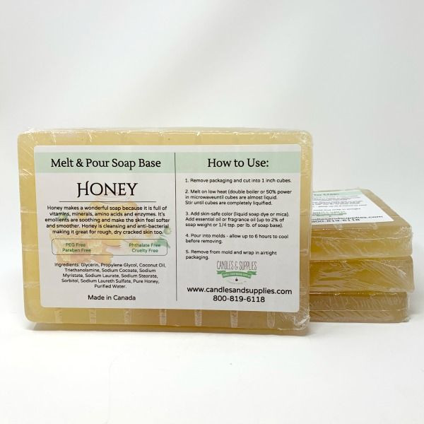 Honey Transparent Soap - 2 lb block
